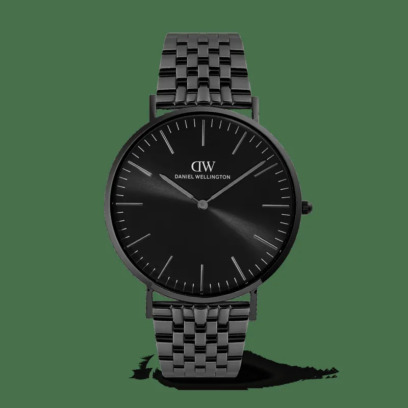 Daniel Wellington DW Watch Classic 7-Link All Black 40mm