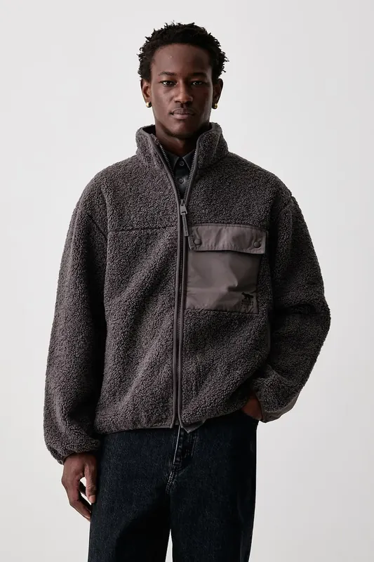 Maison Kitsuné  Fleece bluza rozpinana polarowa męska