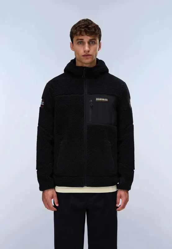 Napapijri Bluza Męska Yupik Full Zip Hoodie 6 NA8AZX Black Beauty XL