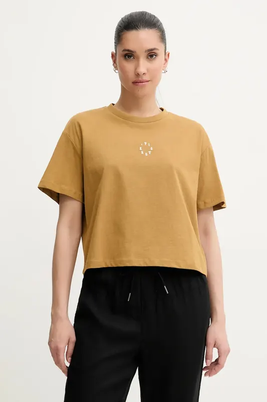 Picture t-shirt z domieszką lnu Hampy