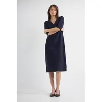 Josephine & Co Pippa Dress Navy Maat: 40 | Midi Jurken Outlet | Dames | Blauw