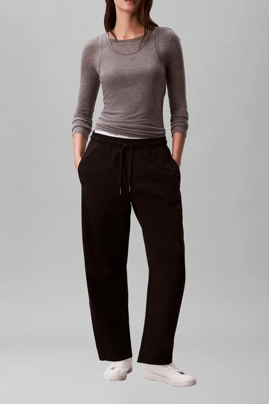 Calvin Klein Monogram French Terry Sweatpants Black Maat: M | Joggingbroeken Outlet | Dames | Zwart