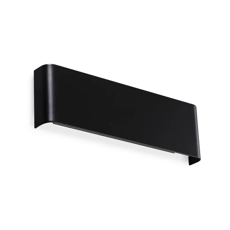 Kinkiet LED IDEAL LUX Delta, czarny, szerokość 30 cm, 3000 K