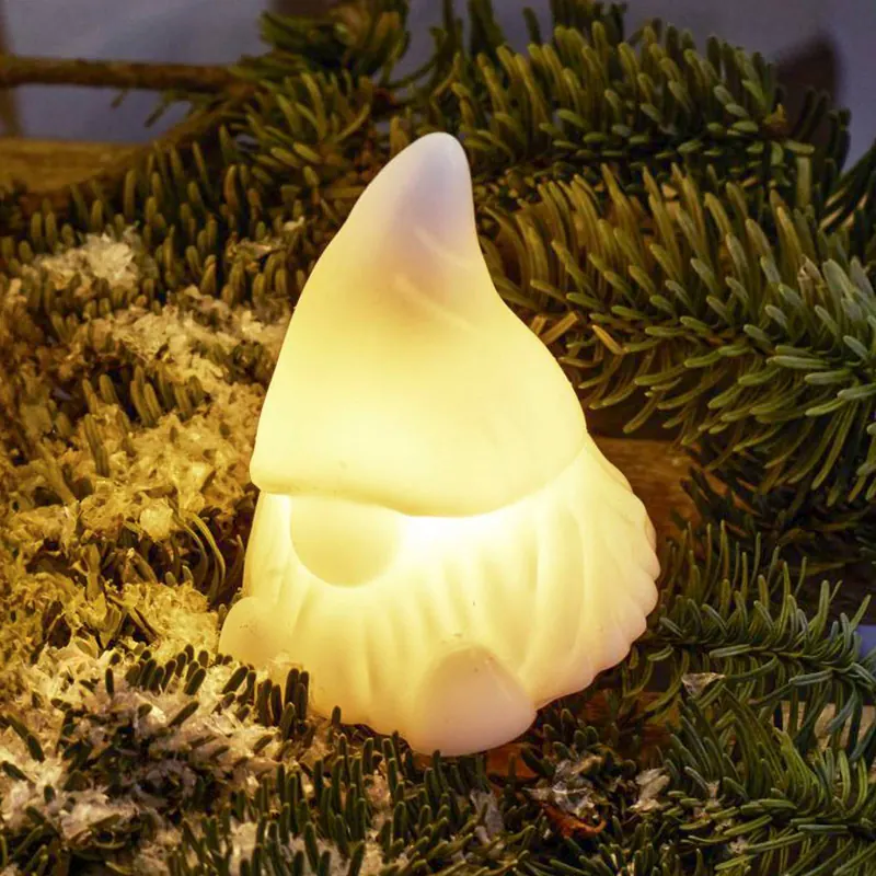 Figurka dekoracyjna LED Coco, biała, wysokość 13 cm, wosk, zasilanie bateryjne