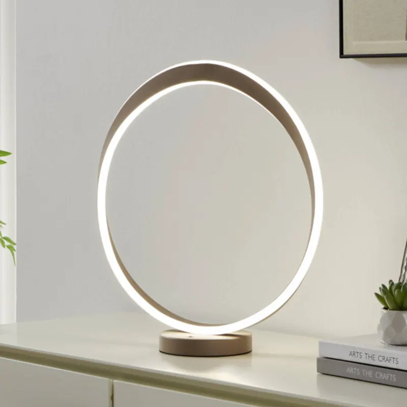 Lampa stołowa LED EGLO CAMEROTA, beżowa, wysokość 44 cm, CCT, ściemniana
