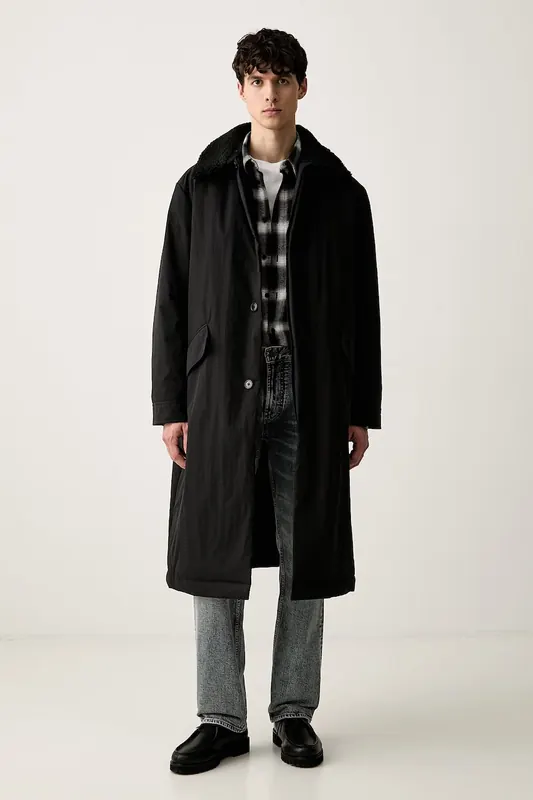 AllSaints płaszcz męski z bawełną