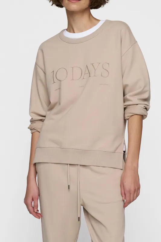 10DAYS Sweater Logo Rope Maat: XS | Sweaters Outlet | Dames | Beige