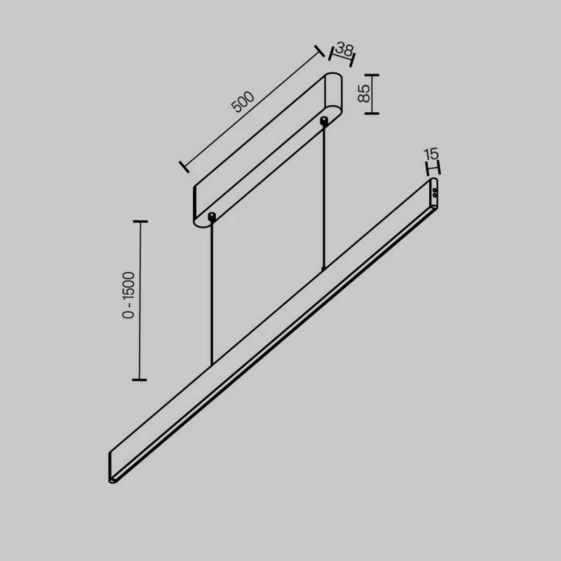 Maytoni Żyrandol LED Ephoria, biały, aluminium, długość 116 cm