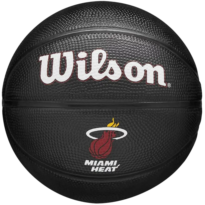 Wilson Team Tribute Miami Heat Mini Ball WZ4017607XB, Unisex, Czarne, piłki do koszykówki, Guma, rozmiar: 3