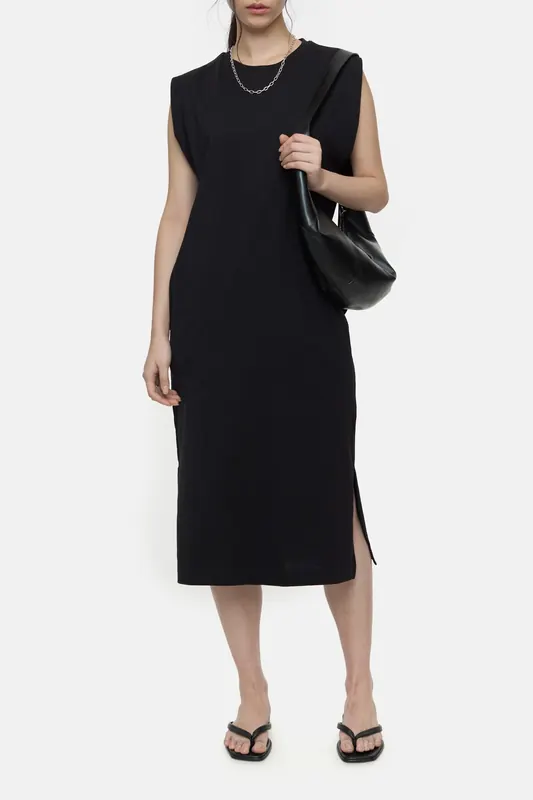 Closed T-shirt Dress Black Maat: XXS | Midi Jurken Outlet | Dames | Zwart