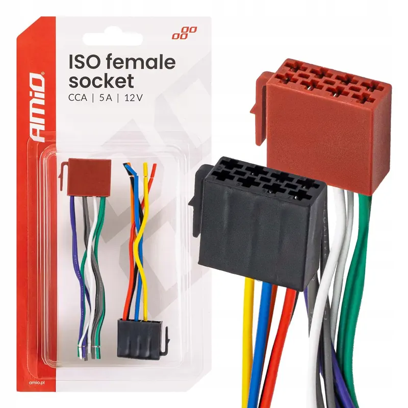 Złącze żeńskie Iso Cca 5A 12V AMIO-04444
