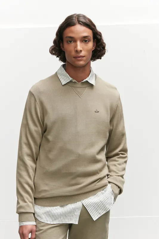 The Goodpeople Korean Knitwear Dark Beige Maat: S | Sweaters Outlet | Heren | Beige