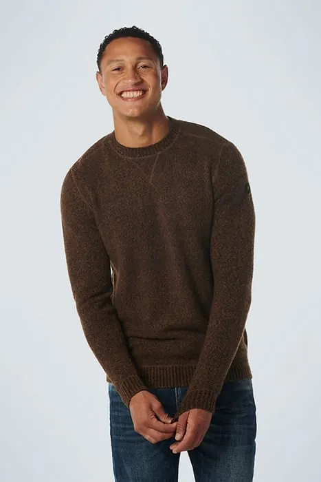 No Excess Pullover Crewneck Soft Stretch Caramel Maat: XXL | Sweaters Outlet | Heren | Bruin