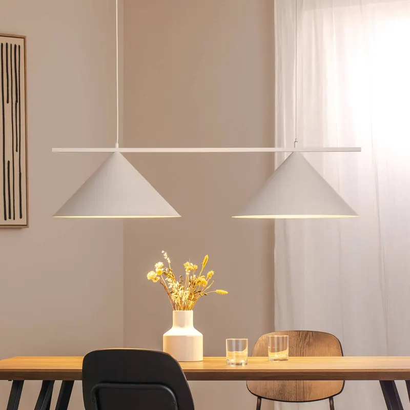 Lampa wisząca Capital, biała, 2-punktowa, Ø 46 cm, GX53