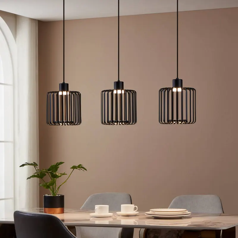 EGLO connect lampa wisząca LED Ginestrone-Z, 3-punktowa, czarna