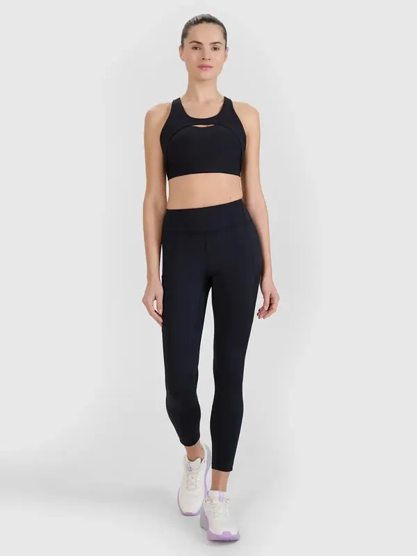 4F legginsy sportowe damskie do ćwiczeń 4FWSS25TFTIF304 czarne (XS)