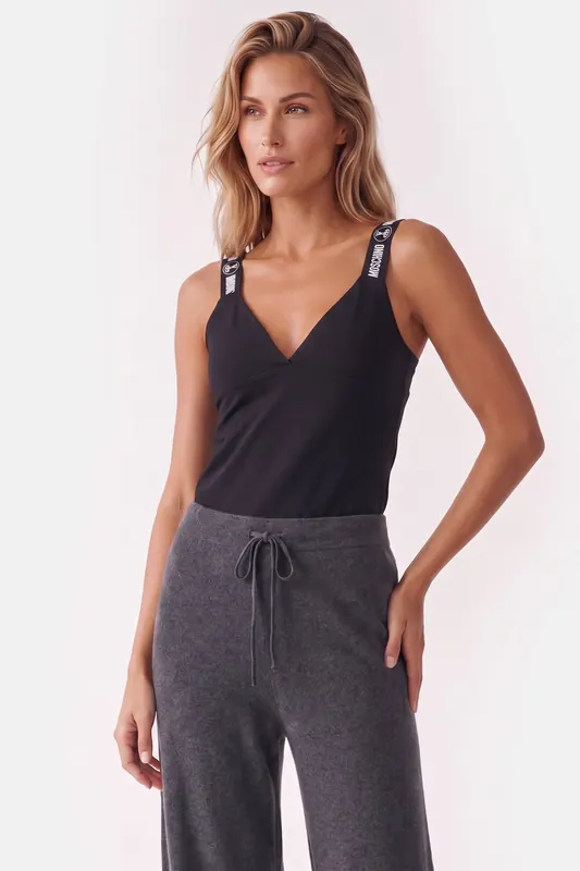 Moschino Tank Top Black Maat: M | Mouwloze Tops Outlet | Dames | Zwart