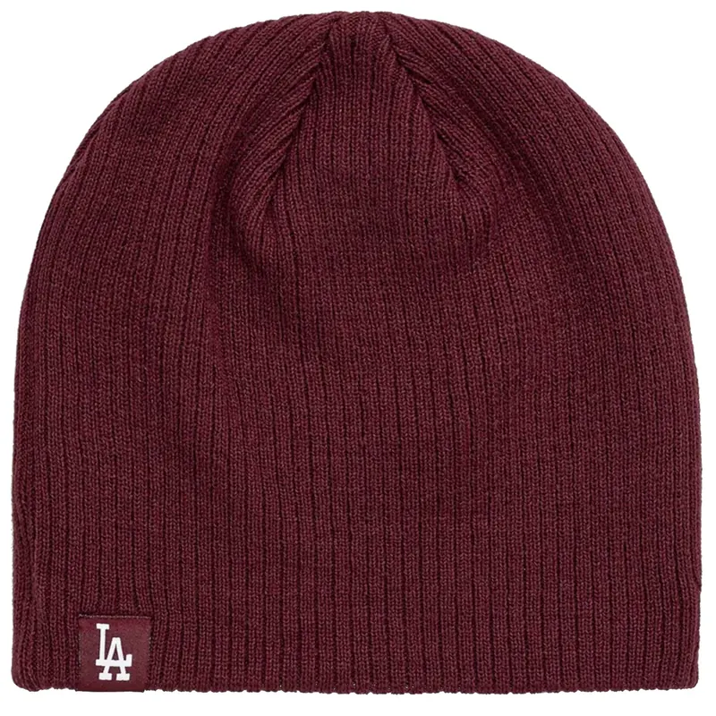 New Era Skully Los Angeles Dodgers Hat 60691106, Męskie, Bordowe, czapki, akryl, rozmiar: One size