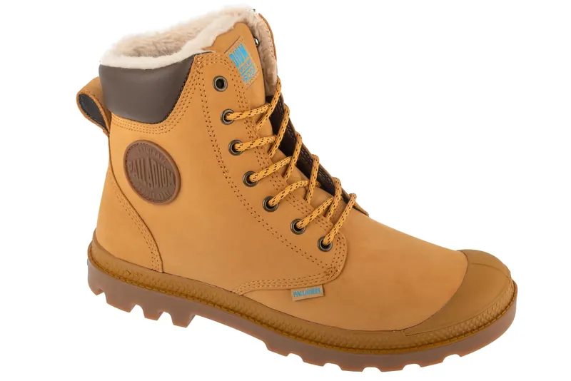 Palladium Pampa Sport Cuff WPS 72992-228-M, Męskie, Żółte, buty sneakers, nubuk, rozmiar: 41
