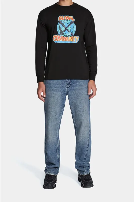 Daily Paper Hobal Long Sleeve T-shirt Black Maat: S | Tops Outlet | Unisex | Zwart