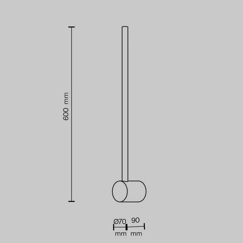 Maytoni Kinkiet LED Light stick, mosiądz, wysokość 60 cm