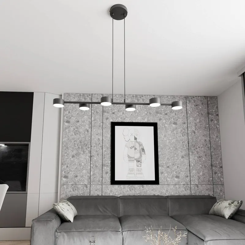 Reflektor sufitowy, Megara, długość 80 cm, metal, 6-punktowa.