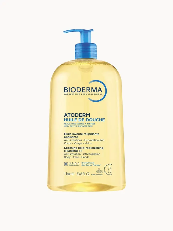 Bioderma Atoderm Lipid-Replenishing Shower Oil For Very Dry Atopic Eczema-Prone Skin 1L