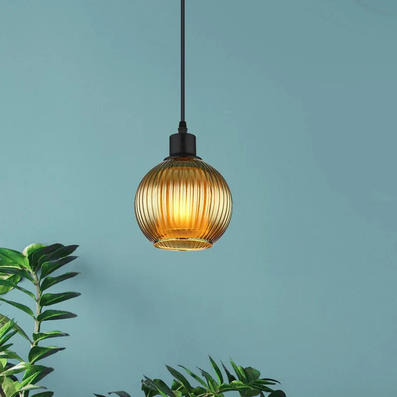 Lampa wisząca Zumba, zielona, Ø 15 cm, szkło