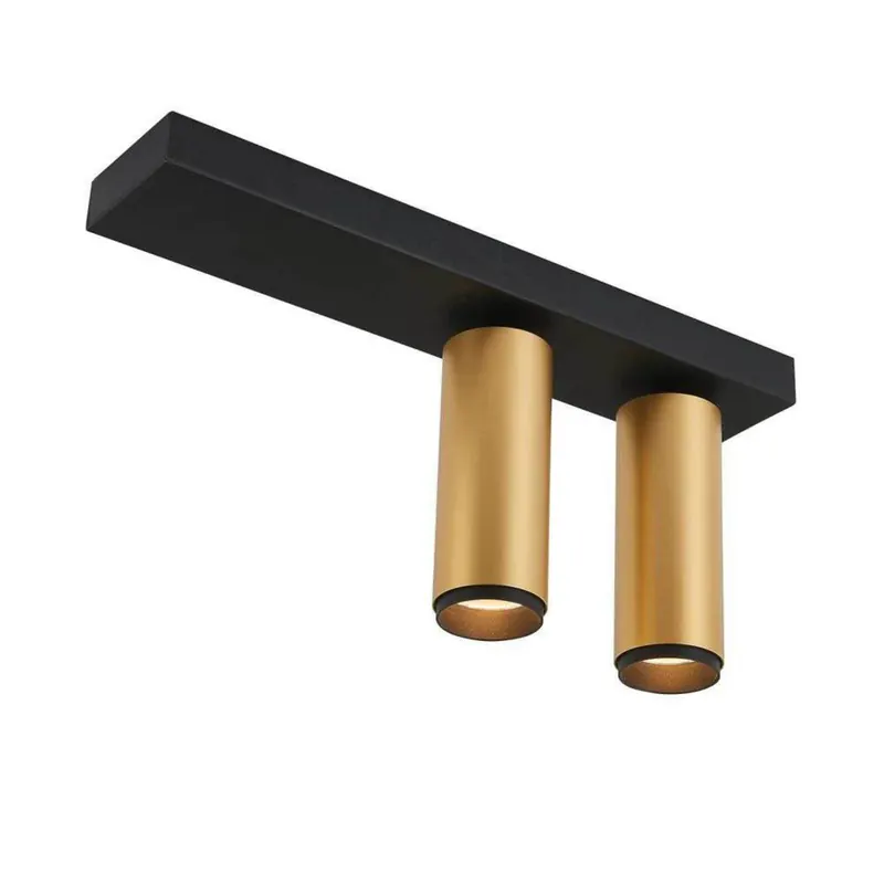 LOOM DESIGN Reflektor sufitowy LED X-Beam, 2-punktowa, czarny/złoty