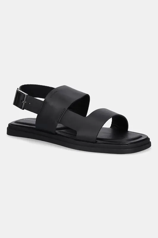 Calvin Klein sandały skórzane BACK STRAP W/ BUCKLE