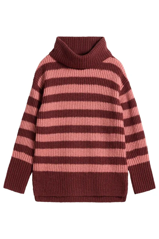 White Stuff Roll Neck Jumper Plum Multi Maat: 14 | Sweaters Outlet | Dames | Paars