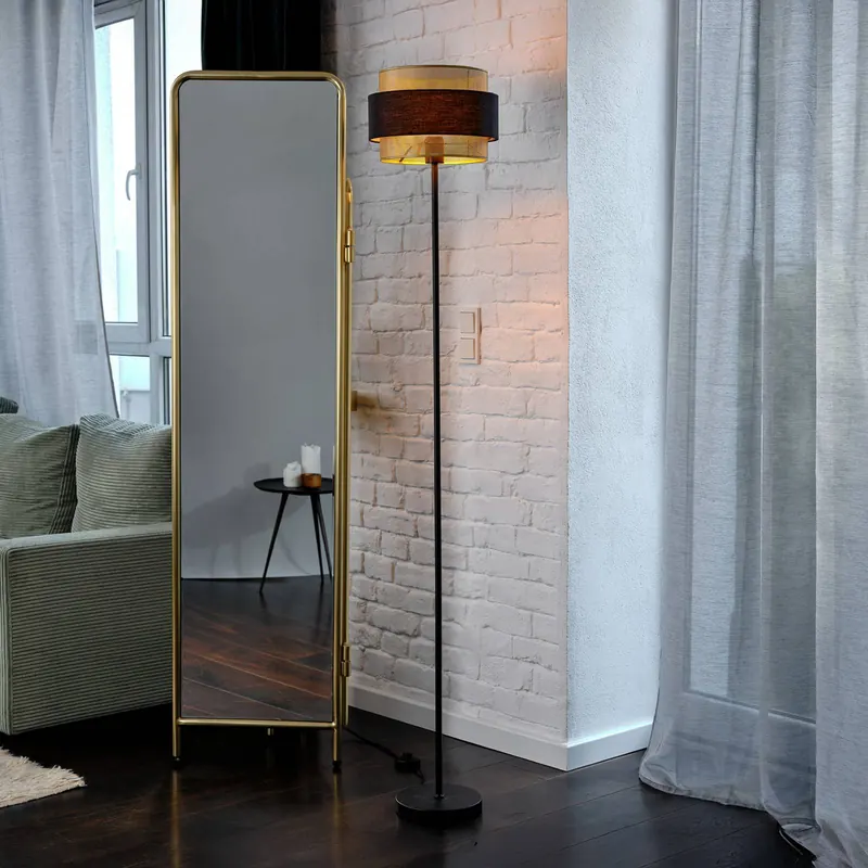 Lampa podłogowa OSRAM Decor Hornet, czarna/złota, E27, wysokość 175 cm