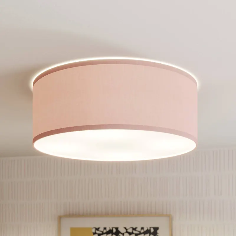 Lampa sufitowa Rondo Kids, Ø 38 cm, różowa