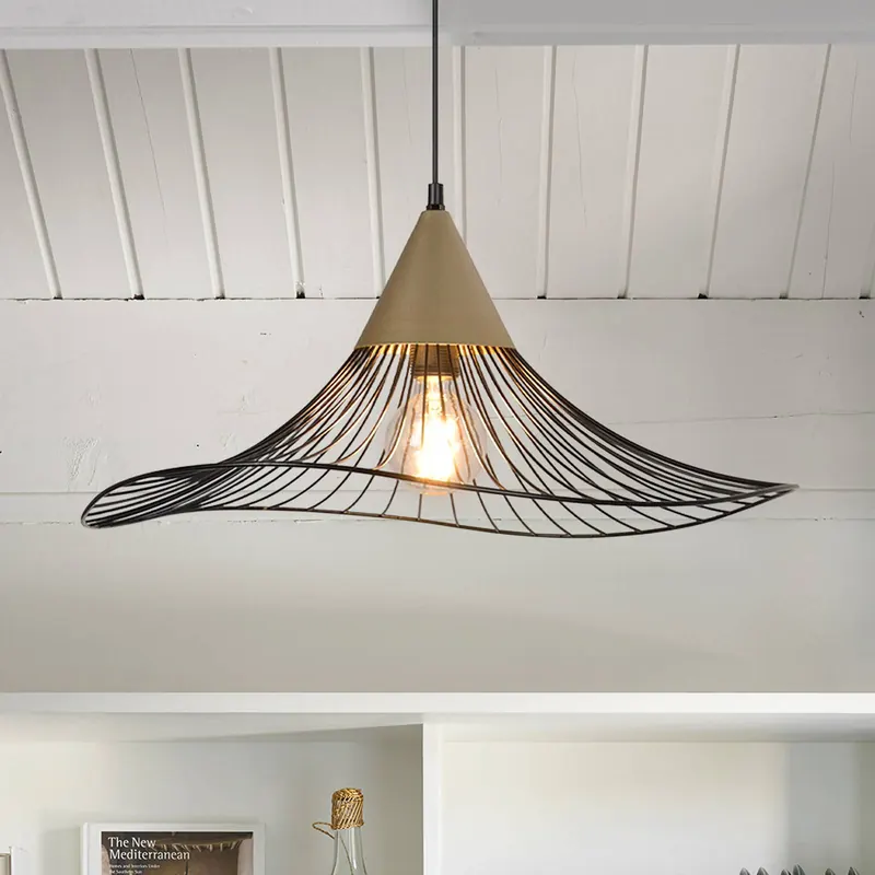 Lampa wisząca Lizzie, czarna/w kolorze mosiądzu, Ø 60 cm, metal