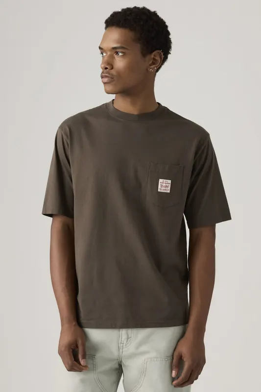 Levi's Workwear Tee Maat: L | Basic T-Shirts Outlet | Heren | Bruin