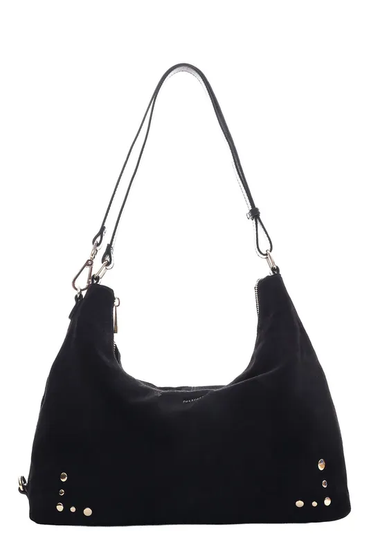 Núnoo Rio Suede Black W. Gold Maat: OS | Handtassen Outlet | Dames | Zwart