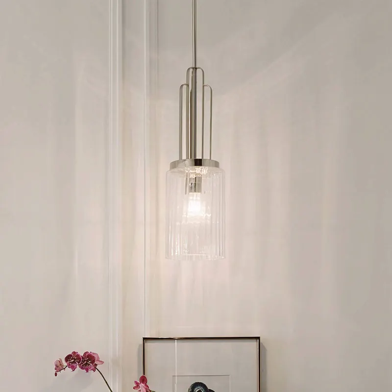 Lampa wisząca Kimrose, 1-punktowa, polerowany nikiel