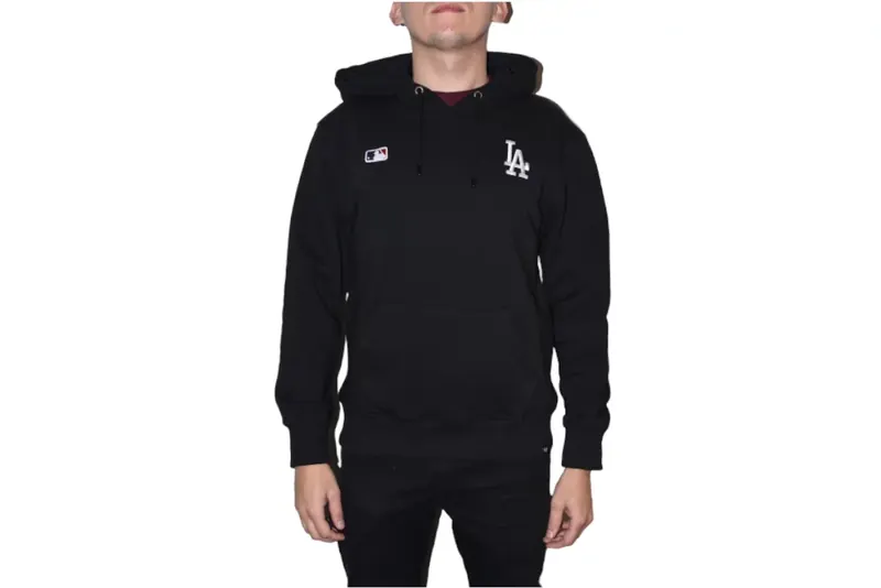 47 Brand MLB Los Angeles Dodgers Hoodie 512657, Męskie, Czarne, bluzy, bawełna, rozmiar: M
