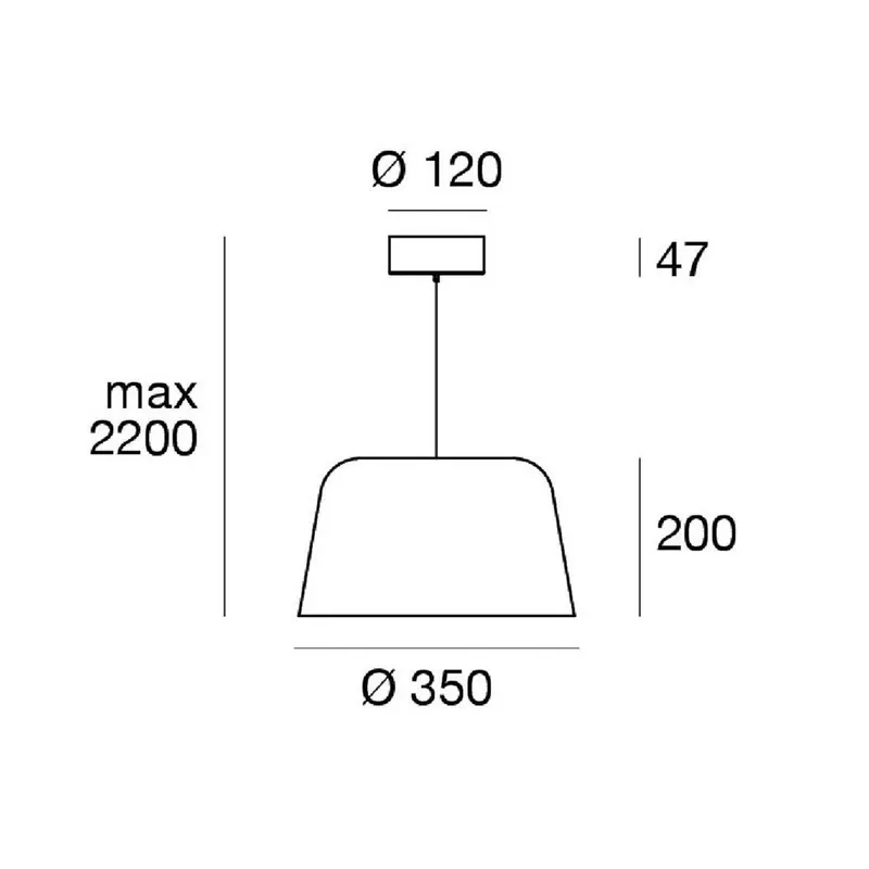 Żyrandol LED Delfi_P, czarna, Ø 35 cm, metal