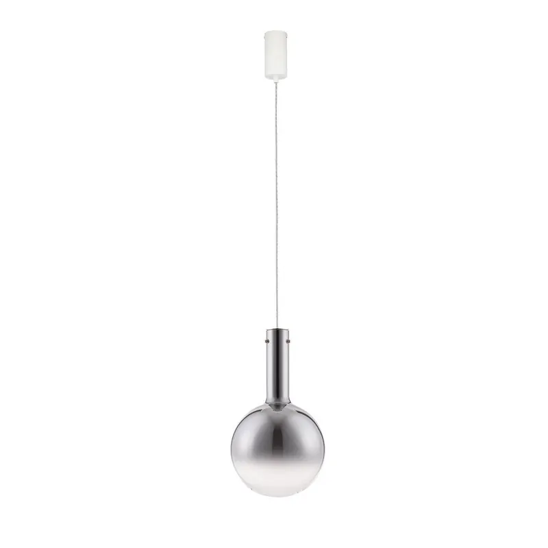 Szara szklana lampa wisząca LED ze ściemniaczem ø 25 cm Nostos – Nova Luce