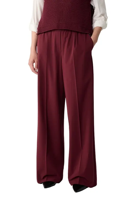 Comma  Pants Burgundy Maat: W34 | Wijde Broeken Outlet | Dames | Bordeaux