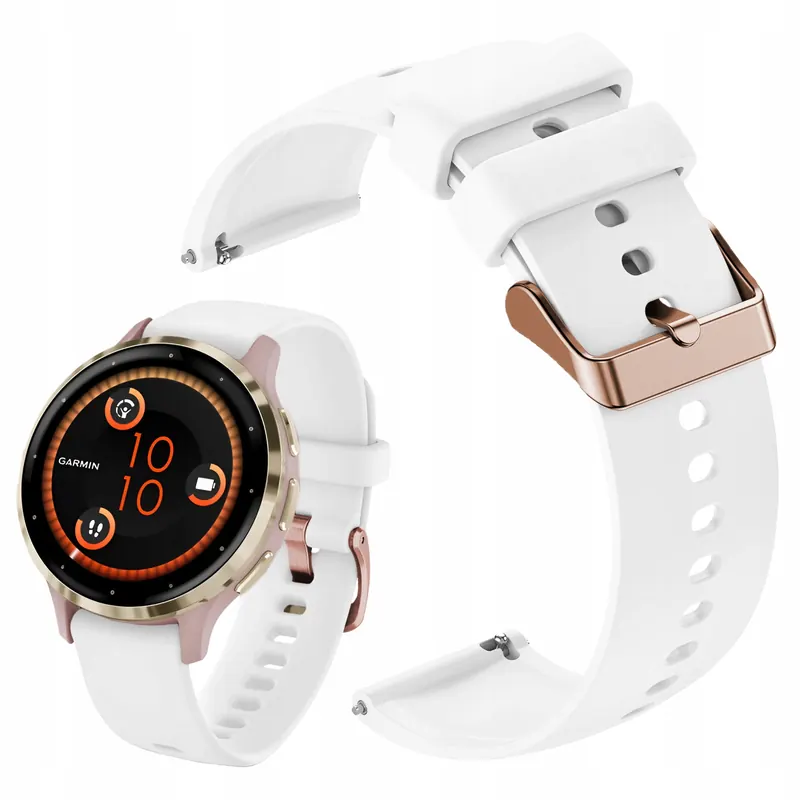 Pasek do Garmin Venu 2S smartwatch biała opaska z teleskopami