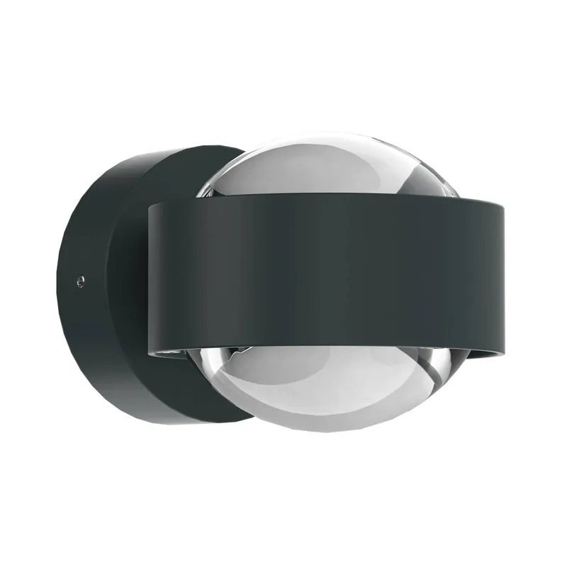 Puk Mini Wall LED 2x8W soczewki przezroczyste, antracyt matowy