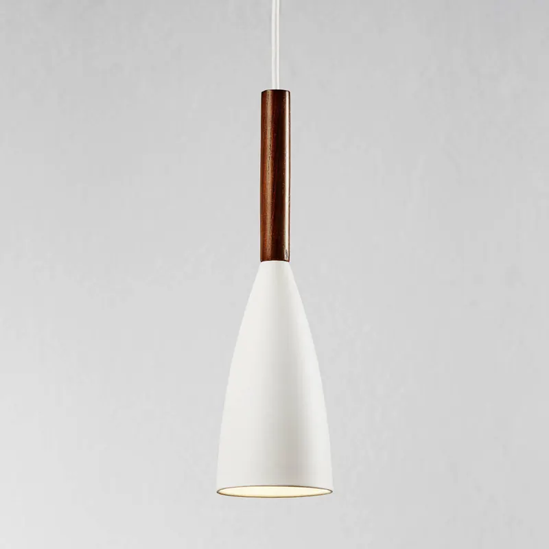 Biała metalowa lampa wisząca PURE