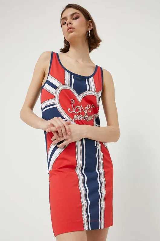 Love Moschino sukienka bawełniana