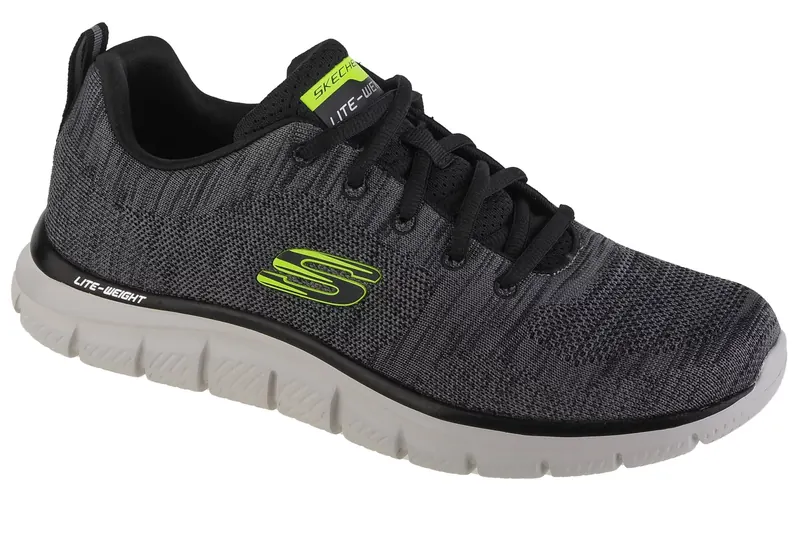 Skechers Track - Front Runner 232298-CCBK, Męskie, Szare, buty treningowe, tkanina, rozmiar: 45