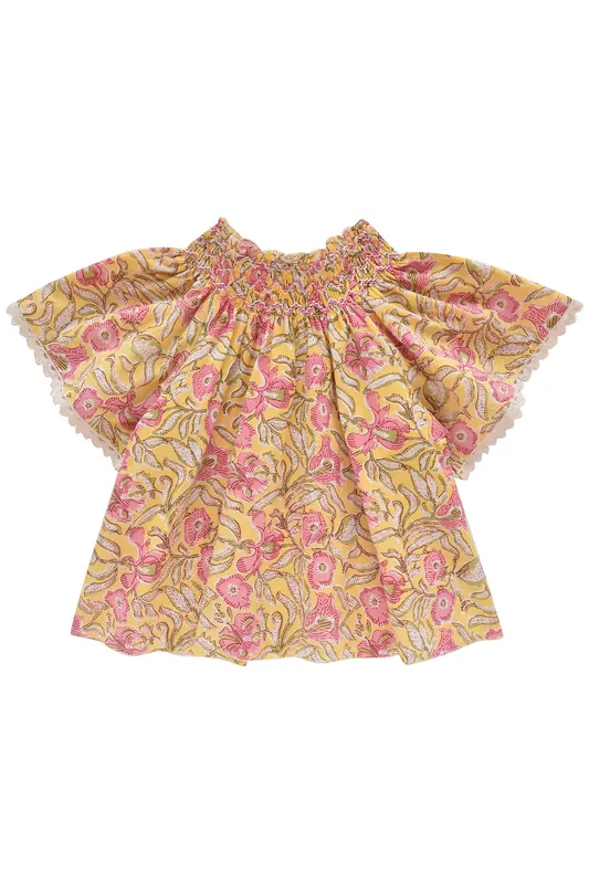 Louise Misha Blouse Flore Lem Patchouli Spring Maat: 9M | Overhemden Outlet | kids | Roze