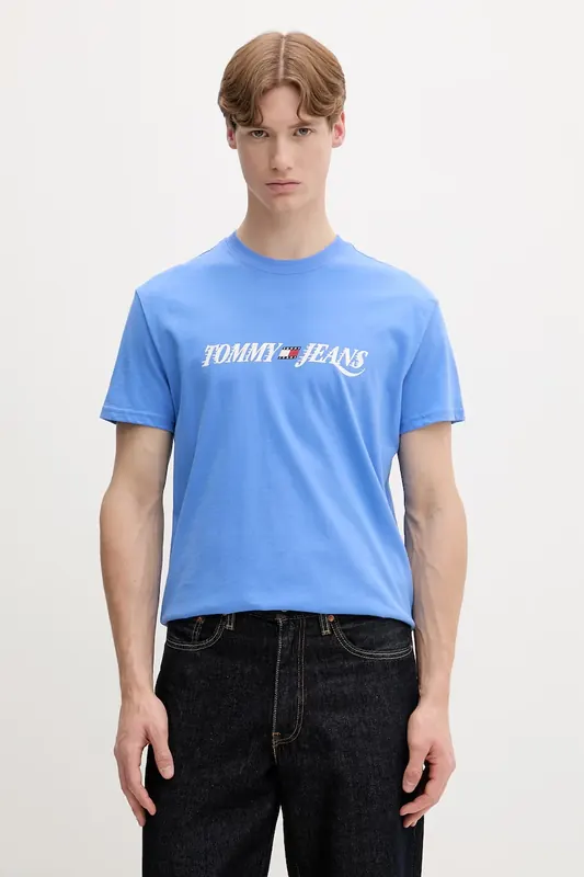 Tommy Jeans T-shirt męski bawełniany