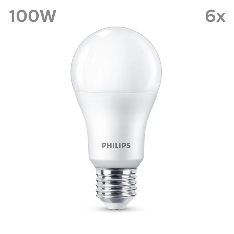 Philips LED E27 13W 1521lm 2 700K mat 6 szt.