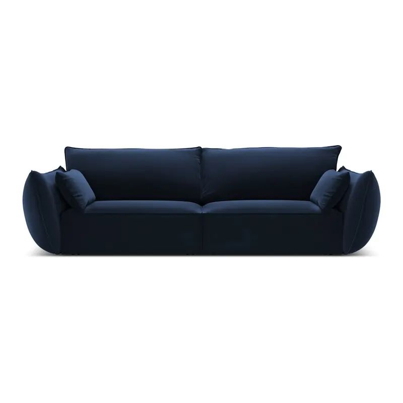 Ciemnoniebieska aksamitna sofa 208 cm Vanda – Mazzini Sofas